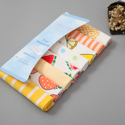 アニマル系デザインのガーゼクロス8枚セット（よだれ拭き）
