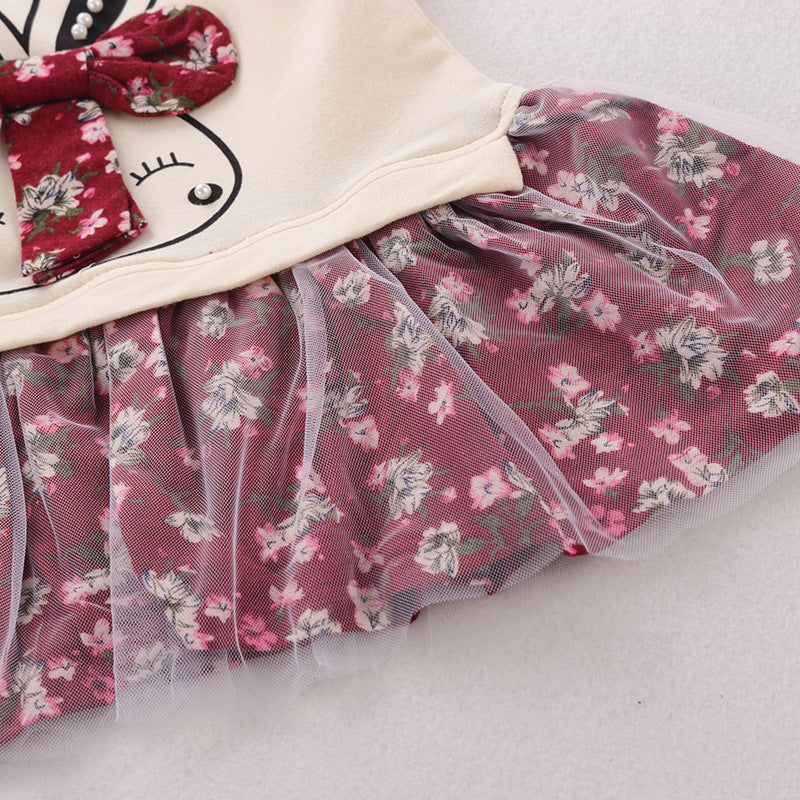 長袖デザインで秋に着やすい子どもワンピース
