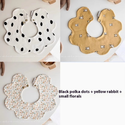 日常使いできるベビービブ 軽量コットンよだれかけ
