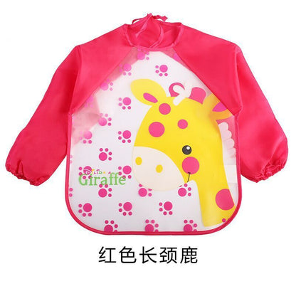 ベビー防水お食事エプロン | Long Sleeve Waterproof Baby Bib Apron Painting Gown Lumisei Prime