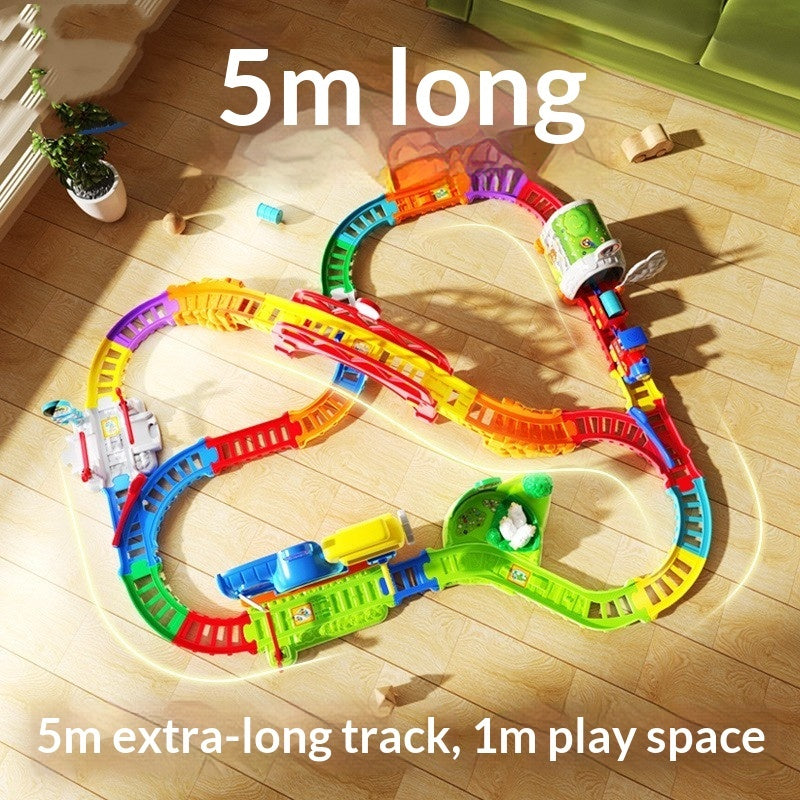 5mのロングレールで大きくレイアウトしたトラック全体像がわかる俯瞰イメージ
