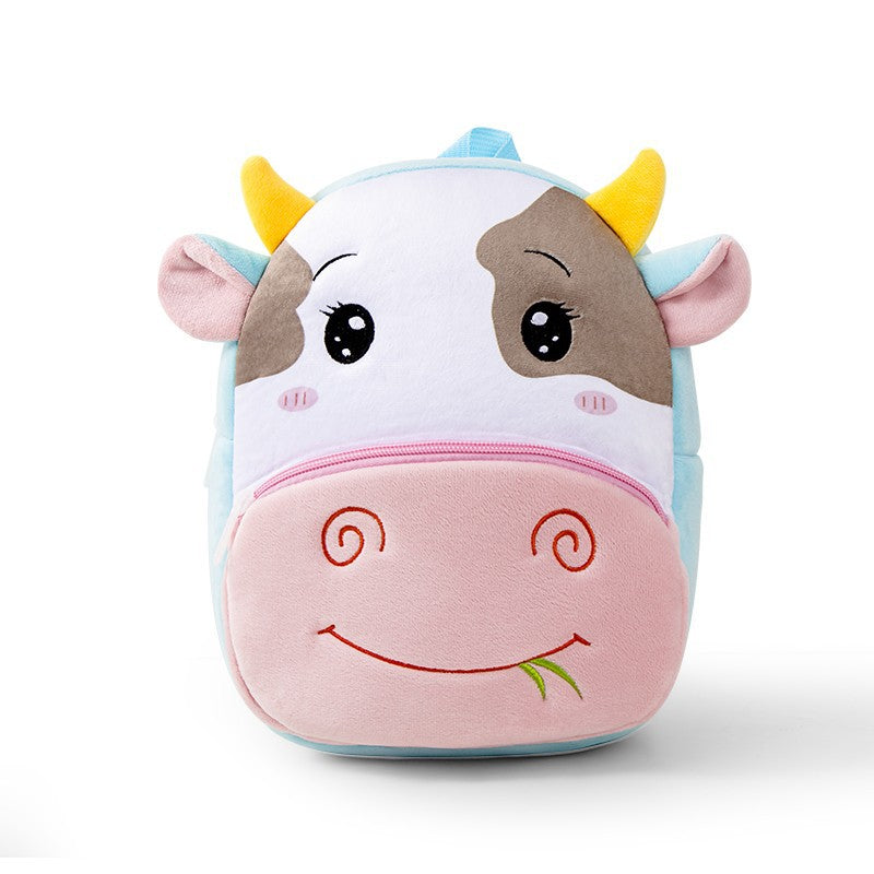 【約165g・1〜6歳】ぬいぐるみ素材の幼稚園リュック 27×24×7cm｜刺繍アニマルで毎日の通園が軽やかに整う