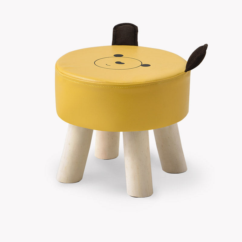 子ども安心・快適 ほっこり北欧空間 木製キッズロースツール パイン材 PVCマット