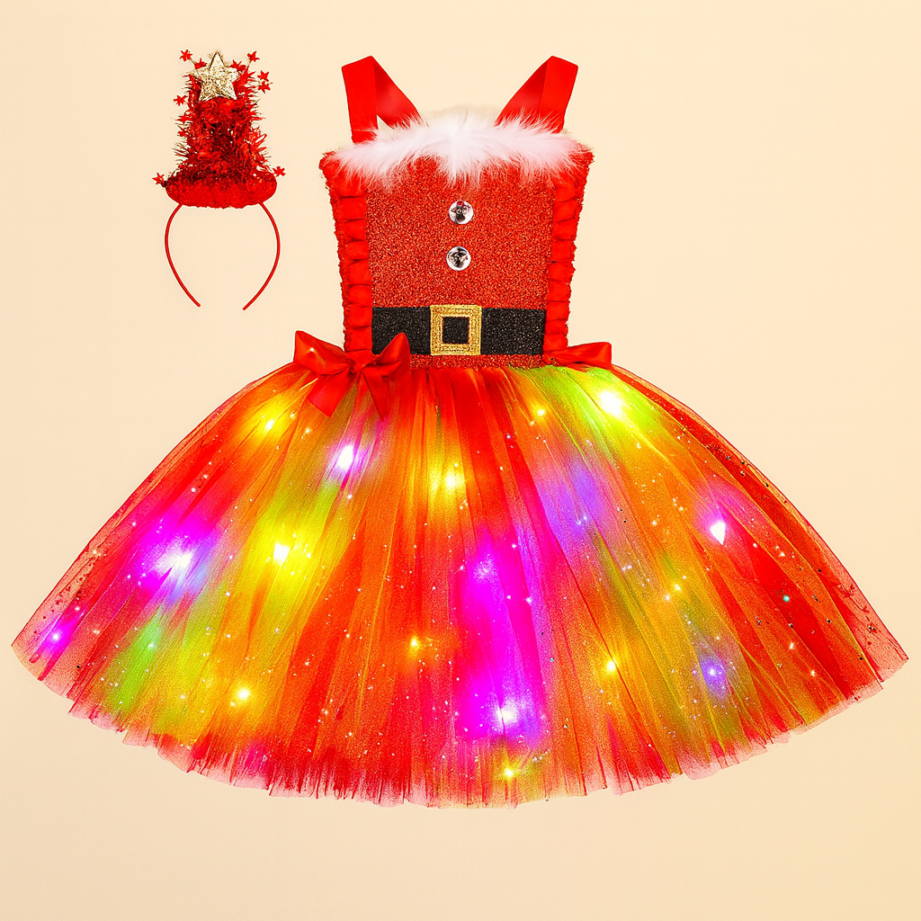 LEDライトが点灯したスカート部分のディテール写真
