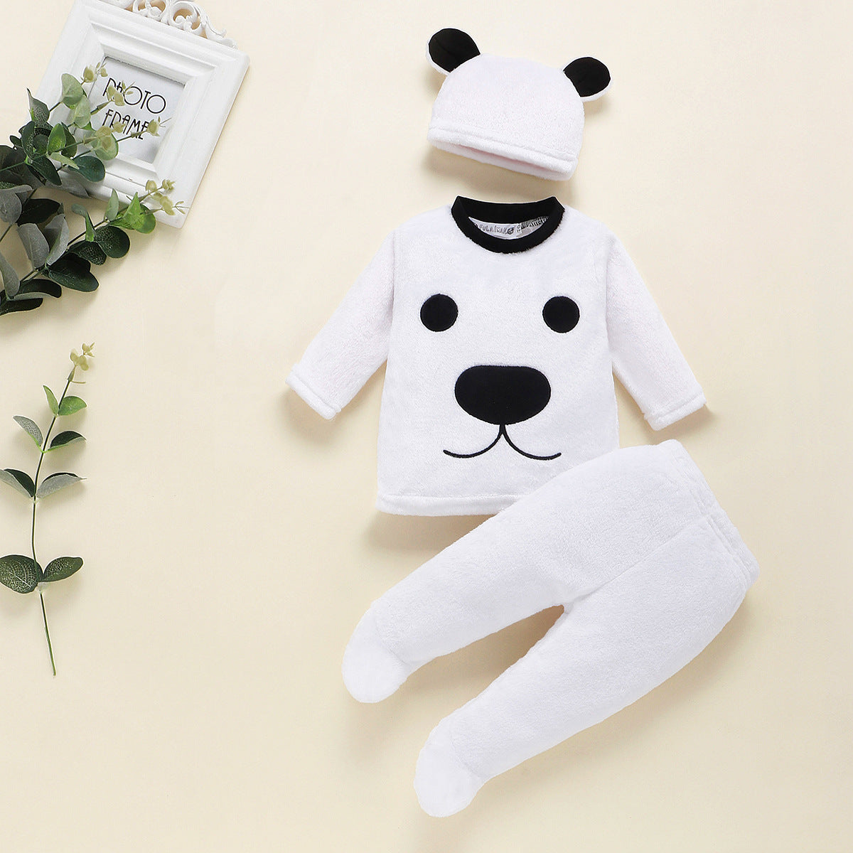 フランネル動物風ベビーロンパース ふんわり長袖 フード付き 防寒やさしい肌触り | Flannel Animal Baby Romper Soft Warm Hooded Jumpsuit Lumisei Prime