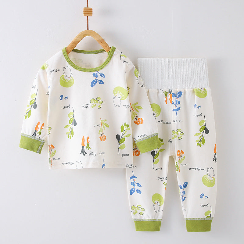 おむつ替えしやすいセパレートタイプのベビー寝間着セットの画像
