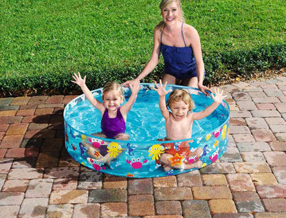 海の生き物柄 キッズパドリングプール 直径122cm x 高さ25cm PVC製 3〜6歳向け コンパクト家庭用プール