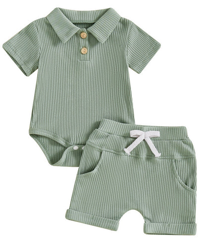 シーブルーの上下セット 単体全体イメージ
