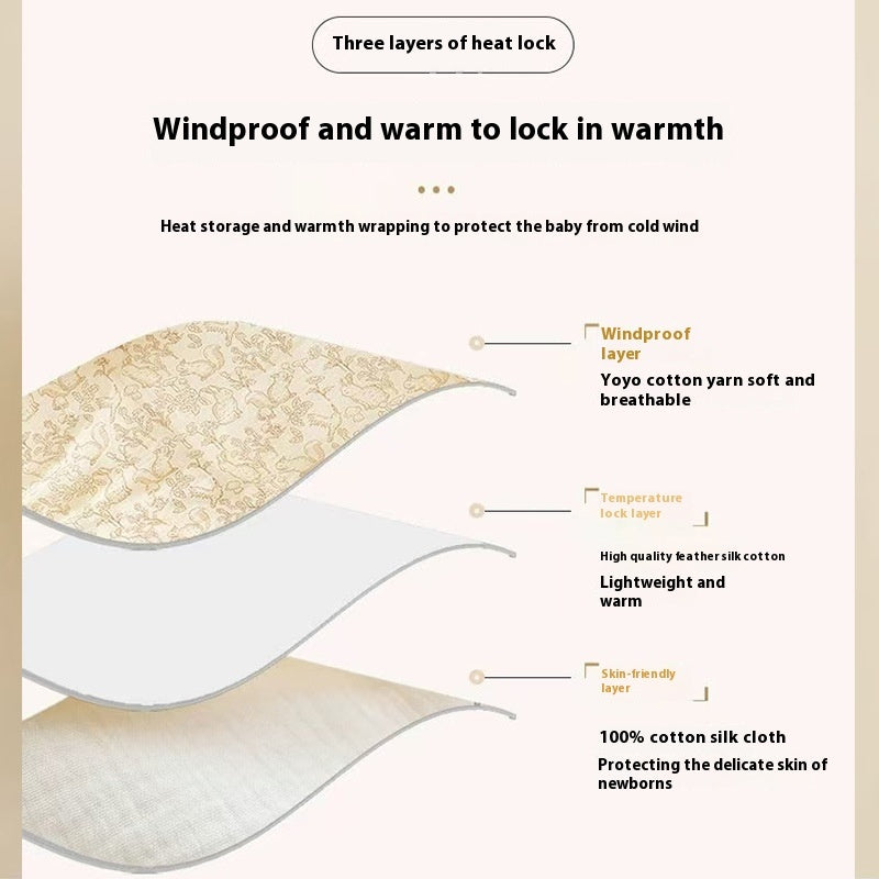 星と月柄のベビーおくるみブランケット
