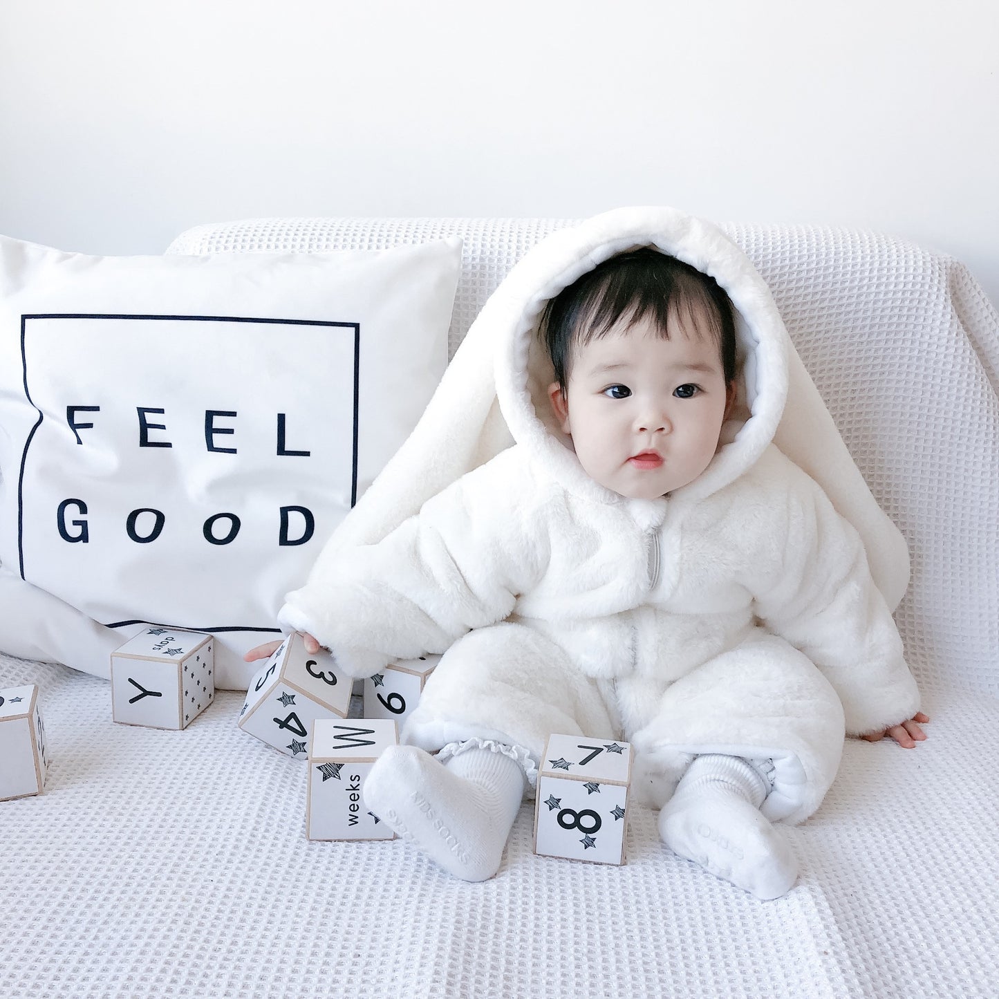 うさぎ耳付きフードのディテールアップ
