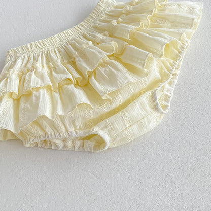 ベビートップスとショーツのセット全体画像
