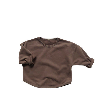 やわらかニットでさらっと快適 子ども長袖トレーナー 無地カラートップス コットンニット 80–130cm Lumisei Prime