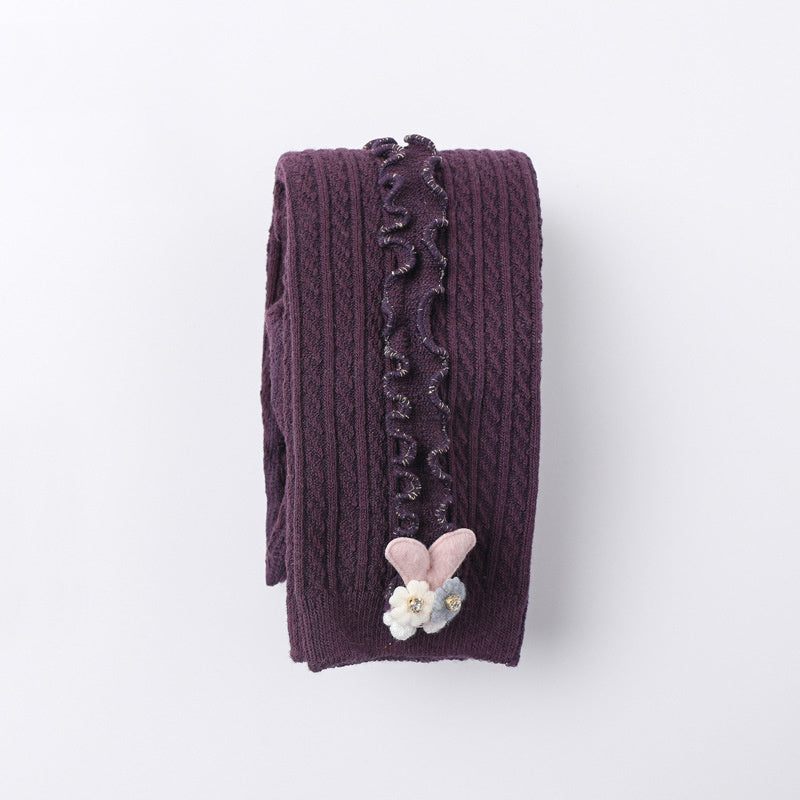 うさぎモチーフが可愛い韓国風ベビーパンツ
