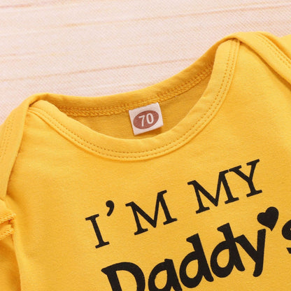 夏のおでかけがもっと可愛くなる 女の子半袖ロンパース＆ひまわり柄ショートパンツ＆ヘアバンド3点セット レタープリント コットン 70~100cm