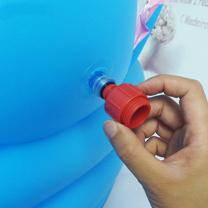 ホース接続スプレー付き エレファント ベビープール 152 x 152 x 74cm 324L 高密度PVC 0.25mm 水あそび用ラウンドプール