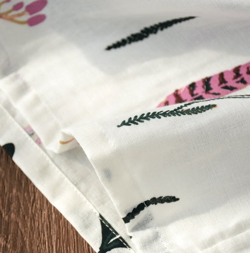 さらりと軽やかにくつろげる マタニティパジャマセット 前開き長袖 薄手ルームウェア M~XL