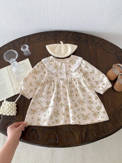 綿100％素材の柔らかいフローラルワンピース
