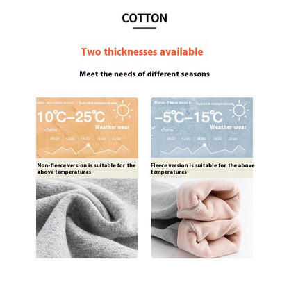 裏起毛のあたたかい内側がわかるマタニティレギンスの生地ディテール
