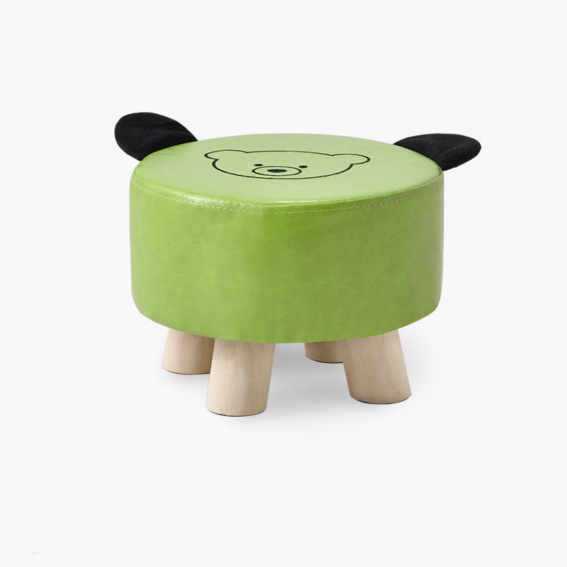 子ども安心・快適 ほっこり北欧空間 木製キッズロースツール パイン材 PVCマット