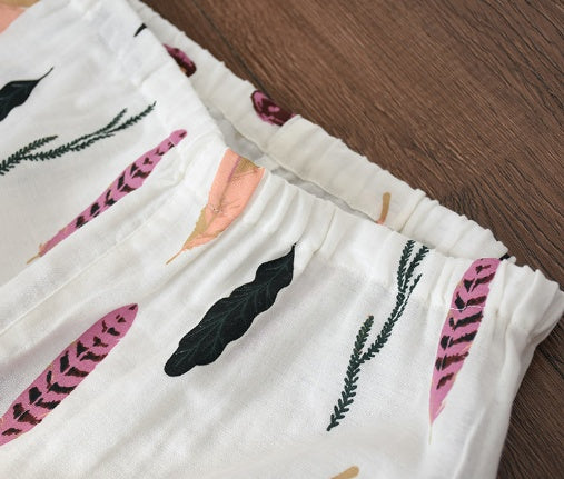 さらりと軽やかにくつろげる マタニティパジャマセット 前開き長袖 薄手ルームウェア M~XL