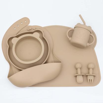 電子レンジ対応のシリコン製離乳食プレート
