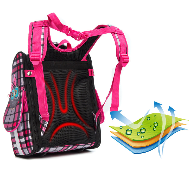 小学生低学年向け 通学リュック 16L ナイロン素材 32×27×19cm ダブルショルダー A4対応サイズ デザイン4種