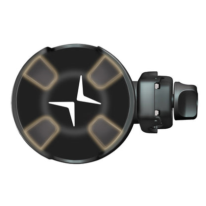 カップ受け底部の支え構造が分かるクローズアップ（ベビーカーカップホルダー）
