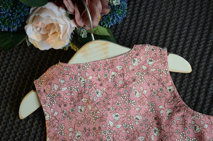 さらっと涼しく上品に決まる 女の子ノースリーブリボンベスト＆ショートパンツ2点セット コットン混 薄手 90〜130cm