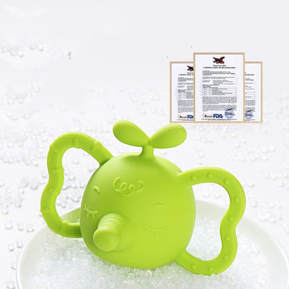 シリコン製 プロペラトップ ゾウモチーフ 歯固めラトル