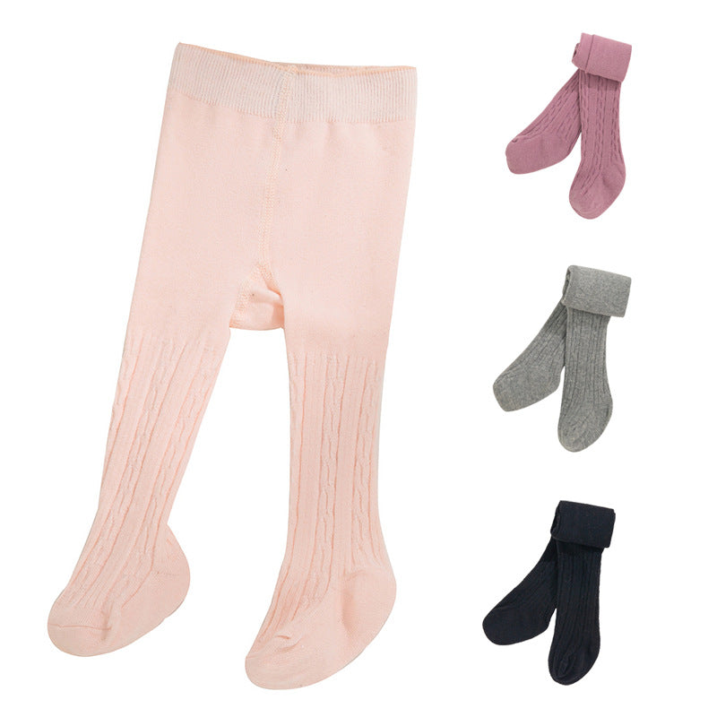 赤ちゃんの足先までやさしく包み込む ベビー子どもタイツレギンス 無地韓国風デザイン コットン100% 0〜24ヶ月 Lumisei Prime