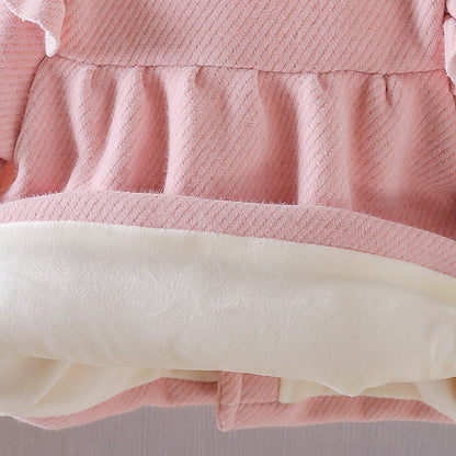 裏起毛コートの背面デザインが分かる画像
