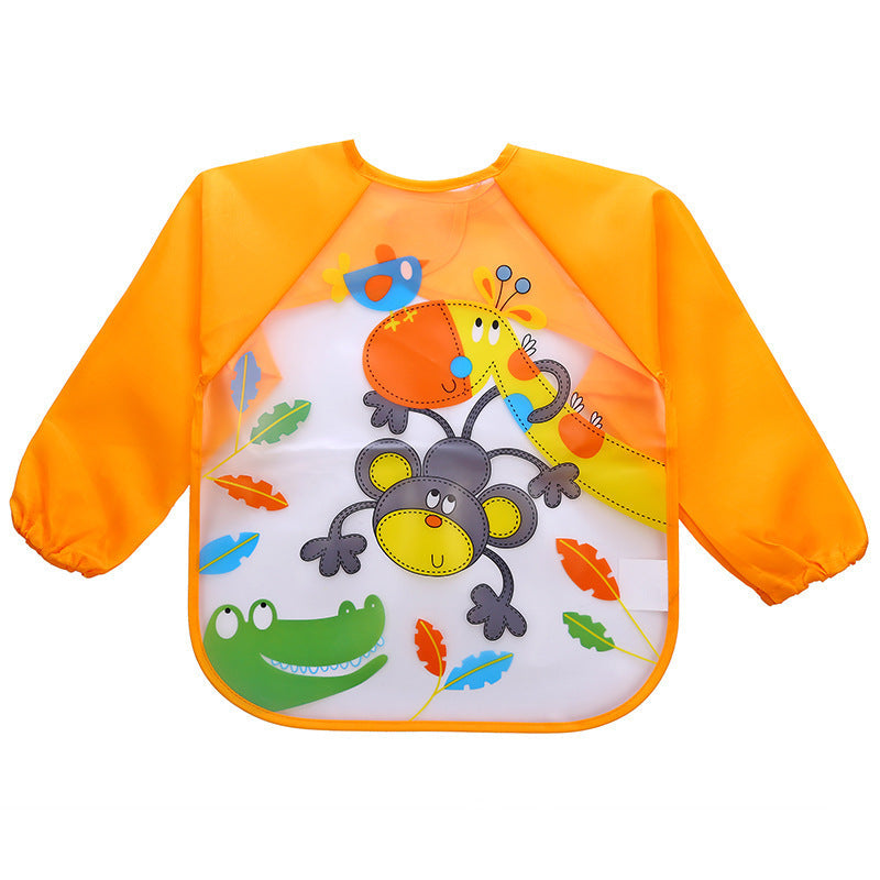 ベビー防水お食事エプロン | Long Sleeve Waterproof Baby Bib Apron Painting Gown Lumisei Prime