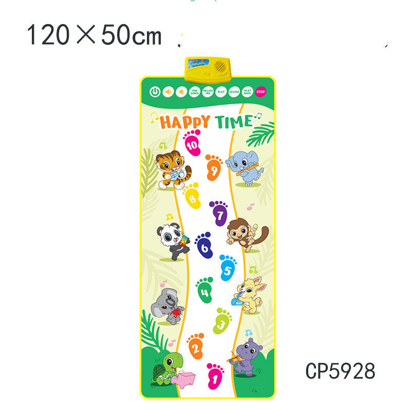 120×50cmの縦長音楽マット キャラクター図柄が並ぶカラフルプレイマット（CP5928）
