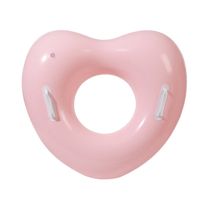 ハート型キッズ浮き輪 持ち手付き PVC素材 ピンク系デザイン4種 パンツポケット付きも選べる スイミングリング