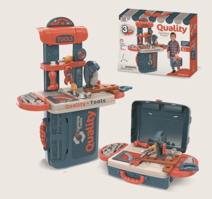 ツールごっこ遊びのキャリーケース変形ロールプレイセット箱イメージ
