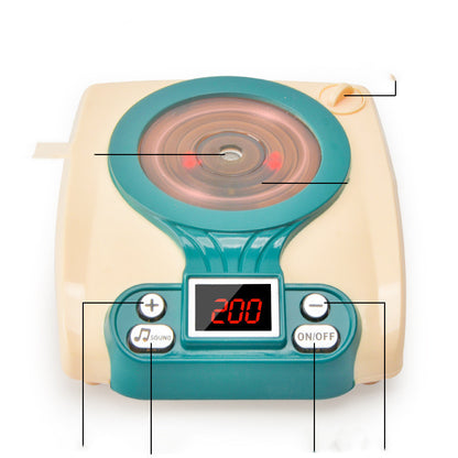 電磁コンロとはかり付きのシミュレーションキッチンで遊ぶイメージ写真
