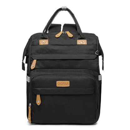 おむつバッグとして使える｜折りたたみベビーベッド一体型マザーズリュック 防水オックスフォード 41×29×19cm