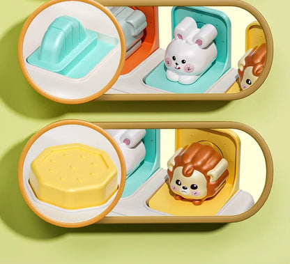 Qペット収納ボックス 操作手順の説明イメージ ステップ表示
