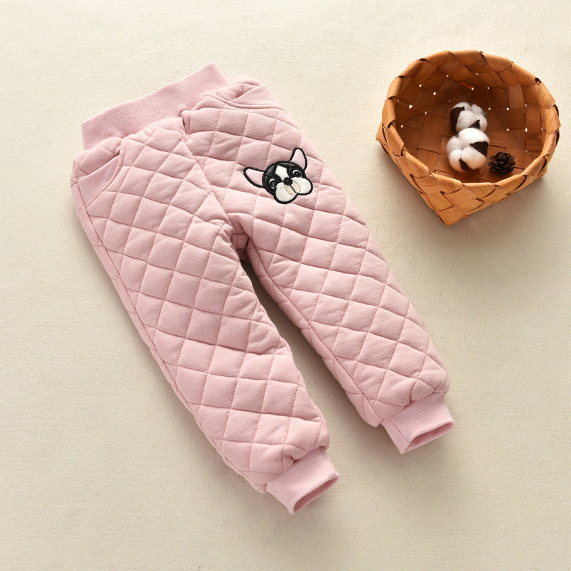 通園や公園遊びにも便利な女の子カジュアルコットンパンツ
