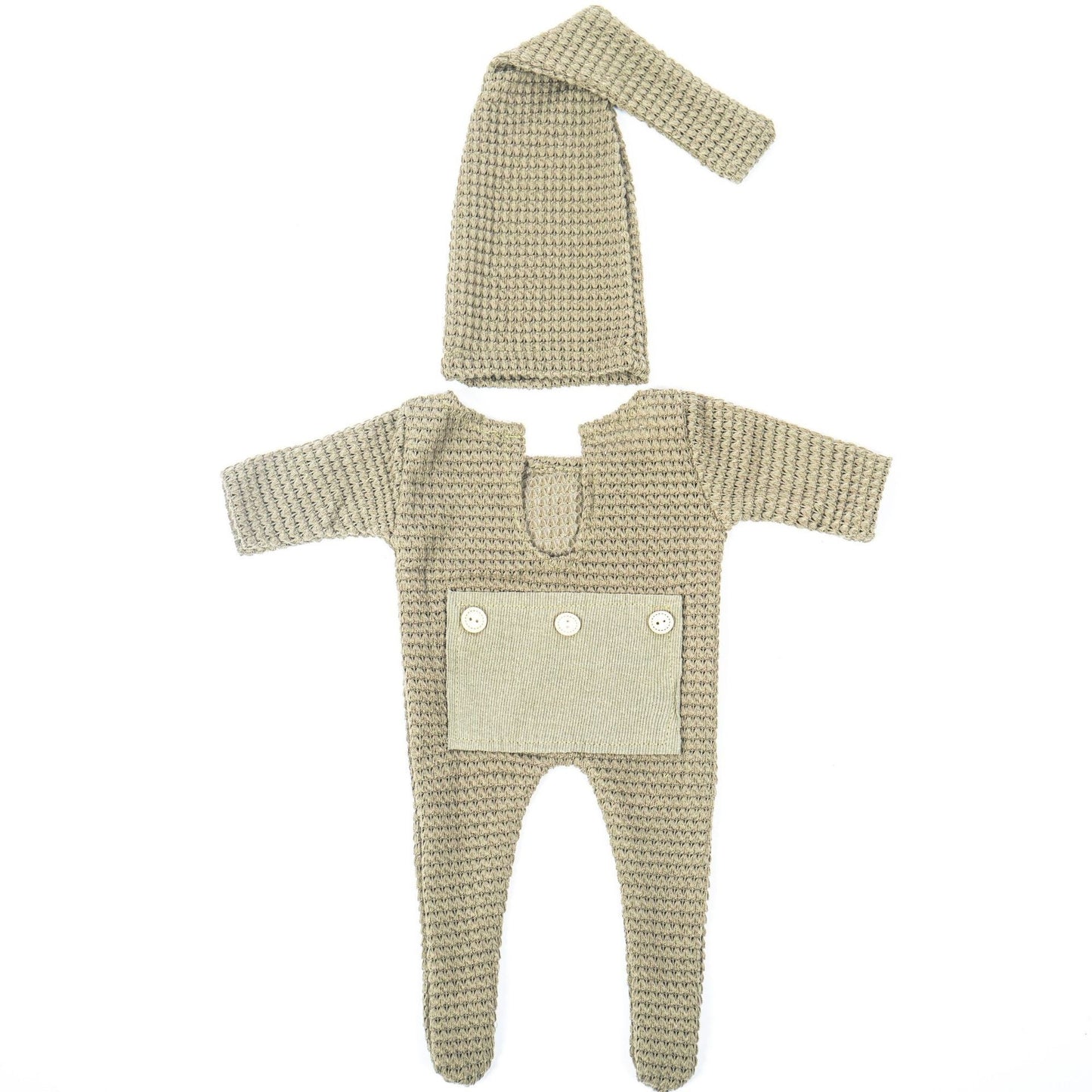 新生児フォト用ニットロンパース｜スパンデックス素材・伸縮性抜群・柔らかタッチ・男女兼用 | Newborn Photography Knit Romper | Soft Stretch Spandex Fabric, Gentle Touch, Unisex