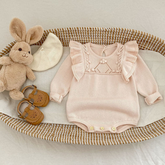 女の子ワンピ風ロンパース
