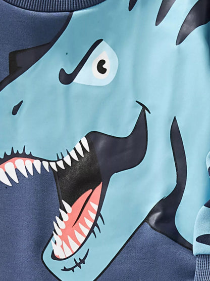 子ども用スウェット上下セットの全体コーデ
