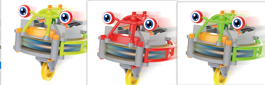 カラーバリエーションがわかる綱渡りロボットの比較画像
