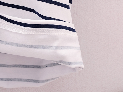 汗ばむ季節もさらっと快適な 男の子ノースリーブトップス＆ショートパンツセット ボーダー×パンダプリント コットン 80~110cm