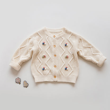 手編み風ディテールの子供用セーター

