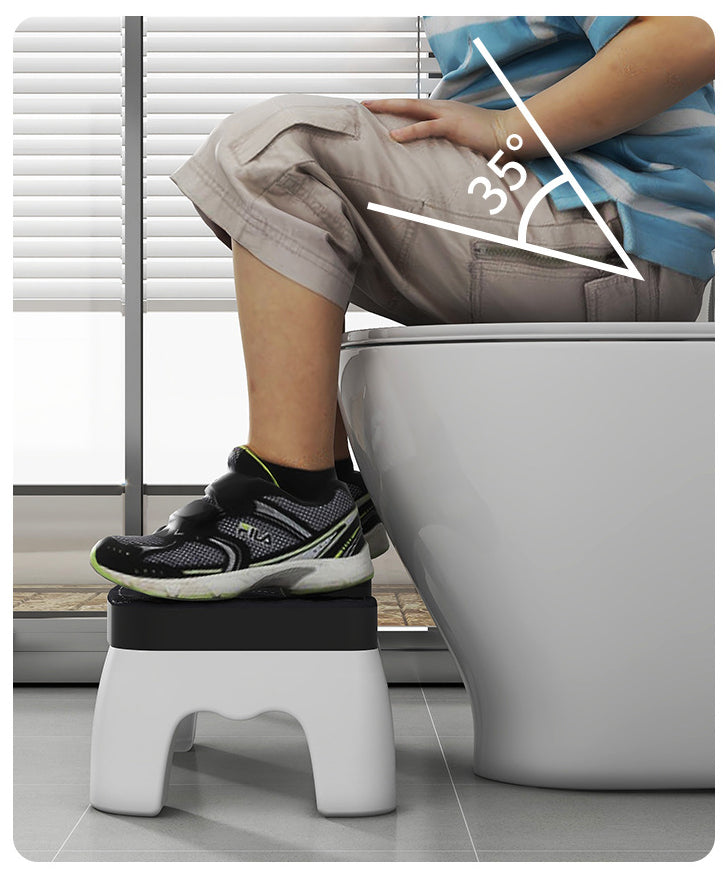 安心して踏める 子どもトイレトレーニング用U字踏み台 滑り止め天面 厚手プラスチック 高さ17cm 便座前フィット設計