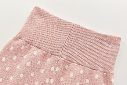 ハイウエストの柔らかいニットベビーパンツ
