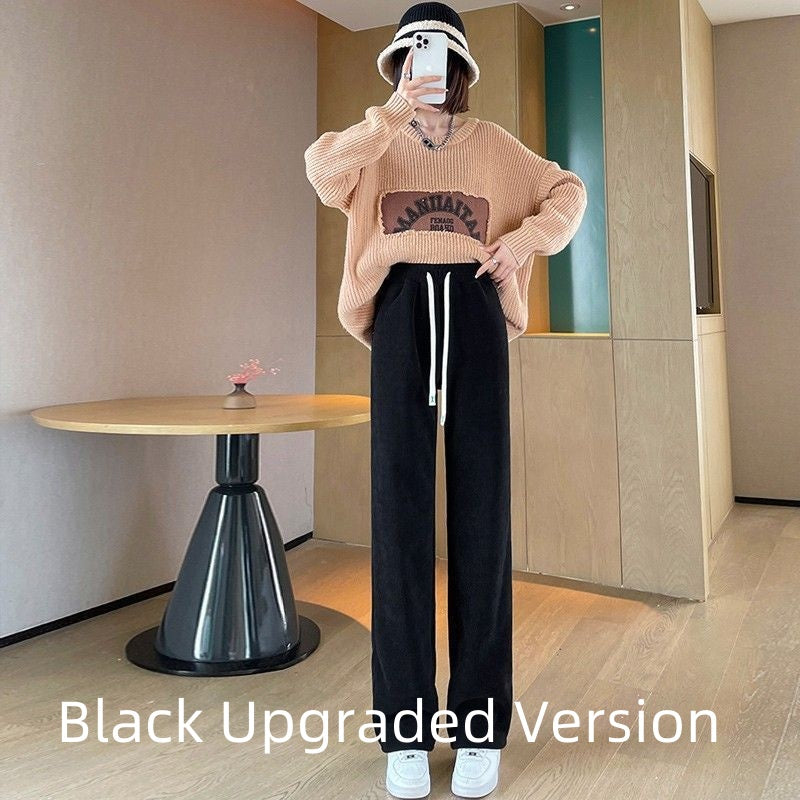 ダークカラーのマタニティロングパンツ単品イメージ
