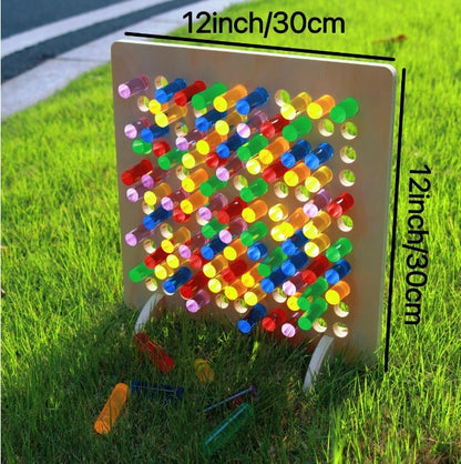 幼児が集中して遊ぶ光導棒ボード
