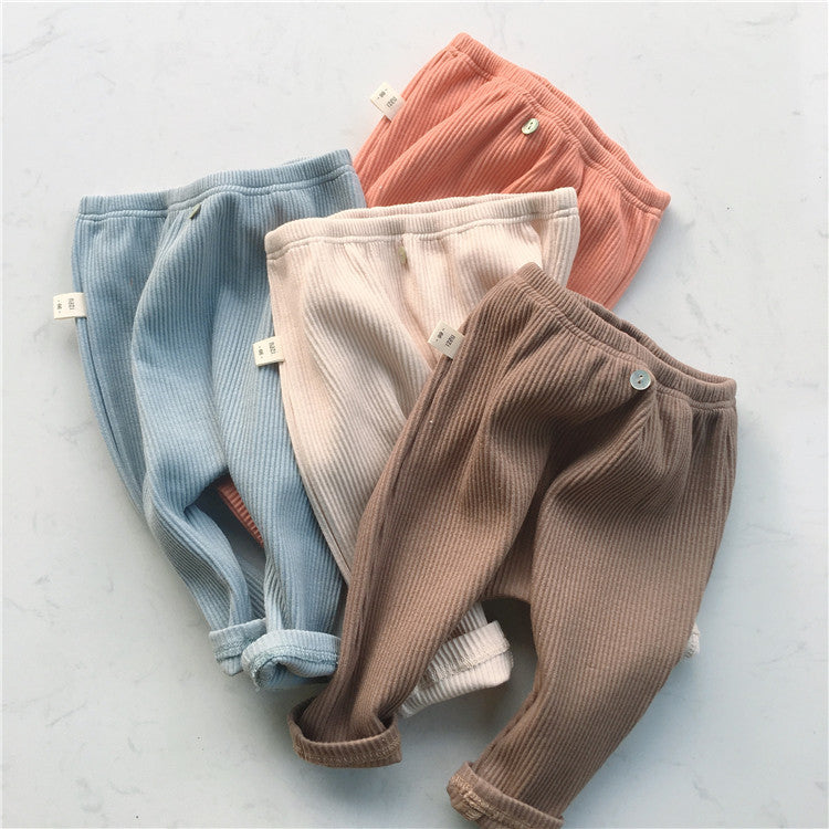 コットンリブ素材のベビーレギンスパンツカラーバリエーションセット

